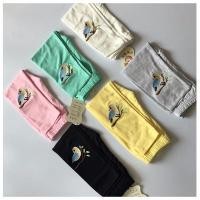 ราคา กางเกงเลกกิ้ง ความยาวข้อเท้า ผ้าฝ้าย ปักลายนก สําหรับผู้หญิง (18180250981)