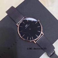ราคา Pre DW00100201 Classic Petite Ashfield 32mm Strap Rose-gold Case BlackDial นาฬิกาแบรนด์เนม แท้100% สำหรับผู้หญิง U-132 (1103437777)