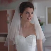 ราคา เวลเจ้าสาวแบบสั้นมีหวี 2 ชั้น - Short Two Layers Bridal Veil with Comb (2188154705)