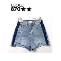 ราคา ป้าย wow shop กางเกงยีนส์ผ้าไม่ยืด แบบเข้าใหม่ (10738077699)