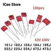 ราคา ตัวเก็บประจุ CBB P5 63V 100V 102J 472J 103J 223J 473J 104J 474J 105J 224J CBB P=5 มม. 100 ชิ้น (21947677919)