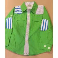 ราคา เสื้อเชิ๊ตเด็กแขนยาวสีเขียวสด (8624279286)