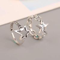 ราคา S925 Sterling Silver Star แหวนแฟชั่นเครื่องประดับปรับขนาดได้ (4353395625)