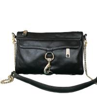 ราคา Rebecca Minkoff♣️กระเป๋าสะพายสีดำ กระเป๋ามือสอง (18546818702)