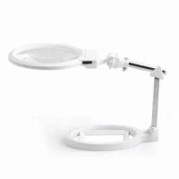 ราคา แว่นขยายพร้อมไฟในตัว แบบตั้งโต๊ะ กล่องขาว (1619595156)