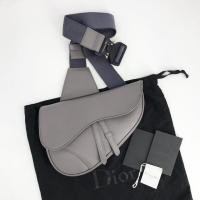 ราคา Dior Saddle Belt bag Grain Leather ( Very Good! ) dc19 สีเทา (4044339656)