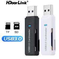ราคา Hdoorlink 2 IN 1 การ์ดรีดเดอร์ USB 3.0 Micro SD TF การ์ดรีดเดอร์ความเร็วสูงอะแดปเตอร์การ์ดเขียนแฟลชไดรฟ์ (3858517499)