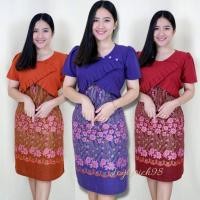 ราคา เข้าใหม่จ้าแม่ๆชุดเดรสผ้าไทย สาวอวบ เดรสสาวอวบ ชุดทำงานคนอ้วน เดรสสั้น ผ้าฝ้ายหมักโคลน (17886414939)