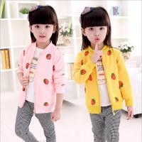ราคา สาวแจ็คเก็ตฤดูใบไม้ผลิเด็กใหม่ฤดูใบไม้ร่วงแขนยาวเสื้อสาวเกาหลีเสื้อซิปเสื้อคาร์ดิแกนเด็ก (8112078876)
