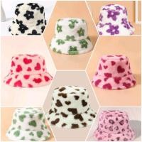 ราคา หมวกบักเก็ตขนนุ่ม เกาหลี ลายหัวใจ ลายดอก ลายดอกไม้ (22908326964)