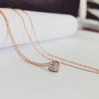 ราคา Princely สร้อยคอทองแท้ 9เค พร้อมจี้หัวใจ โรสโกลด์ ประดับด้วยเพชรสวิส เพชรสวยวิบวับนำเข้าจากอิตาลี (4632384464)
