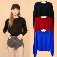 ราคา เสื้อกันหนาวไหมพรมแขนยาว สีแดง น้ำเงิน ดำ (1583749014)