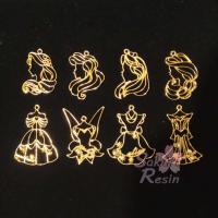 ราคา กรอบเรซิ่น เจ้าหญิงดิสนีย์ แอเรียล จัสมิน ราพันเซล อลิซ ชุดเจ้าหญิงดิสนีย์ สำหรับ UV เรซิ่น (8887820481)