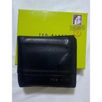 ราคา USED กระเป๋าสตางค์ชายมือ2 ใบสั้นสีดำTED BAKER (22358809477)