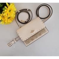 ราคา Coach C3326 Foldover Belt Bag In Signature Canvas with Rivets กระเป๋าสะพายข้าง