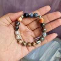 ราคา สร้อยหินบลูอาเกต Blue Agate สร้อยหินนำโชค กำไลหินมงคล (18292821420)