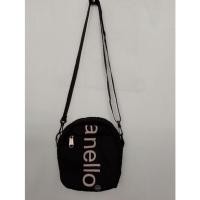 ราคา กระเป๋าสะพายข้าง กระเป๋าcrossbody Anelloของแท้ สีดำ used (13495249574)