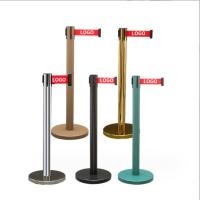 ราคา เสากั้นทางเดินดึงกลับ เสากั้นคิว สแตนเลส เสากั้นแบบมีสายดึง ขนาด3M (25953346119)