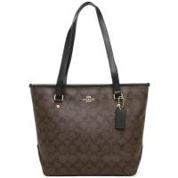 ราคา #ส่งฟรี EMS‼️ ของแท้ % COACH F34603 ZIP TOP TOTE IN SIGNATURE CANVAS (1138834014)