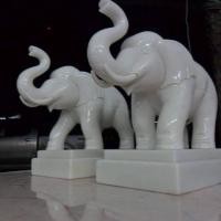 ราคา ช้างคู่เเกะสลักหินอ่อน(ชมพูพรานกระต่าย) (21651523908)