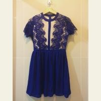 ราคา เดรสสั้นลูกไม้ ออกงาน something borrowed (201808722)