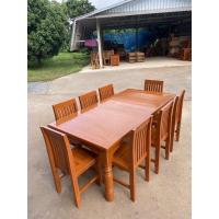 ราคา ชุดโต๊ะอาหารไม้สักแท้ซี่แอ่น 8 ที่นั่ง ไม้สักแท้จากเมืองแพร่ จัดส่งฟรี(ยกเว้นภาคใต้) (12942577832)