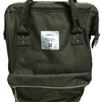 ราคา กระเป๋า Anello ของแท้ 100% มือสอง สภาพดี ขนาด Regular size รุ่น Canvas สีเขียวขี้ม้า Khaki (2692111256)