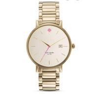 ราคา Kate Spade Gramercy Grand Gold Watch มือสอง (9016084924)
