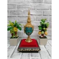 ราคา หัวโขนเล็ก พระราม เกรดพรีเมี่ยม ประดับเพชร พร้อมฐานปิดทอง ขนาด 4 นิ้ว สูง 10 นิ้ว เรซิ่น ทองเค ของที่ระลึก ของแต่งบ้าน (10145782416)