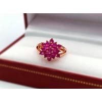 ราคา แหวนนาคดอกไม้ทับทิมชมพู#แหวนเศษนาคแท้100% (19750691825)