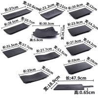 ราคา [พร้อมส่ง] [เมลามีน] พิมพ์ฟรี LOGO A5 จานชามเมลามีน จานเมลามีน ทรงสี่เหลี่ยมผืนผ้า สีดํา สไตล์ญี่ปุ่น สําหรับใส่ซูชิ ซุชิ (20082742392)