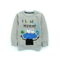 ราคา เสื้อยืดเด็กแขนยาว ลายการ์ตูน I LOVE MUMMY 100%cotton (83139108)