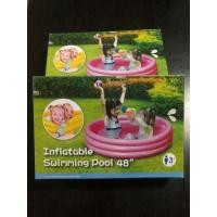 ราคา พร้อมส่ง สระว่ายน้ำเป่าลม สระน้ำ เป่าลม ขนาด 48" (114cm.) ทรงกลม ขอบ 3 ชั้น หนาอย่างดี (23172440580)