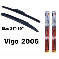ราคา ที่ปัดน้ำฝน ใบปัดน้ำฝน ซิลิโคน ตรงรุ่น Vigo 2005 ไชค์21”-19” ยี่ห้อ Diamond กล่องแดง 1คู่ (23468858604)