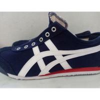 ราคา ✨รองเท้า Onitsuka Tiger Slip-on สีน้ำเงินแถบแดง ไซส์ 37 ของแท้100% ส่งฟรี (2464690020)