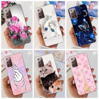 ราคา เคสโทรศัพท์ซิลิโคน TPU แบบนิ่ม ลายดอกไม้ และแมว สําหรับ Samsung Galaxy Note 20 Ultra 5G 4G Note20 20Ultra (18672357652)