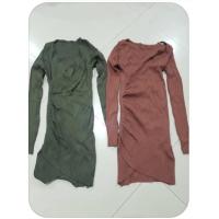 ราคา เดรสไหมพรมรัดรูปสีเขียวขี้ม้ากับสีชมพูกะปิ (15887155468)