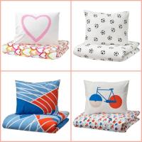 ราคา IKEA​ ปลอกผ้านวมและปลอกหมอน​ ขนาด150x200/50x80 cm. SPORTSLIG VITAMINER HJÄRTA (7610640742)