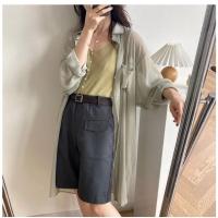 ราคา เสื้อคลุมแขนยาว ผ้าชีฟองผ้าสีพื้น ใส่สบาย ตัวยาว คอปก HJ7995 พร้อมส่ง สีพื้น สีขาว (20711880989)