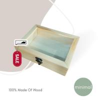 ราคา 【wooden box】กล่องไม้ฝากระจก ผลิตจากไม้สนธรรมชาติ สไตล์มินิมอล ใส่ของขวัญ เครื่องประดับ ธนบัตร และอื่นๆ พร้อมส่ง !! (6252791738)