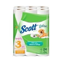 ราคา (แพ็ค 24 ม้วน) Scott Extra Super Jumbo Roll Tissue สก๊อตต์® เอ็กซ์ตร้า กระดาษชำระ ความยาว 3 เท่า (5238084391)
