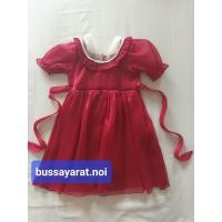 ราคา ชุดเดรสมือ2 สีแดงผ้าไหมญี่ปุ่น ตรงคอปักมุก เหมาะสำหรับเด็ก5-6ขวบ (25950017437)