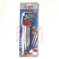 ราคา TEXAS BULL ประแจ หกเหลี่ยม บอลยาว พิเศษ 9 ชิ้น/ชุด รุ่น TX-HK9LB (สีเงิน) (2108988127)