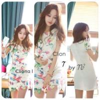 ราคา เดรสผ้าลูกไม้ด้านหน้าlady Ribbon (6119080411)