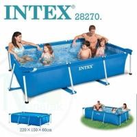 ราคา สระน้ำ Intex สระเฟรมพูลสี่เหลี่ยม 2.2 x 1.5 x 0.6 ม. รุ่น 28270 - Blue (5228329393)