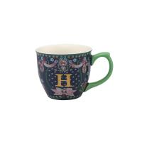ราคา Cath Kidston Emily Fine China Alphabet Mug H Lillies Posey Pale Blue (18167811530)