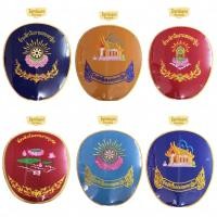 ราคา ตาลปัตรปักไหม ตาลปัตรพระ พร้อมด้ามจับ ตาลปัตรงานบวช ตาลปัตรงานกฐิน ปักไหมอย่างดี ขอบดิ้นทอง (3251694559)