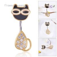 ราคา flowersqueen จิวแหวนเจาะสะดือรูปแมวคิตตี้ (1664040702)