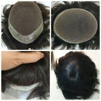 ราคา วิกผมติดกาว วิกผมชาย ผมแท้100% ทอมือ แสกได้เสยได้ ระบายอากาศได้ดีมาก French Lace (2638825914)