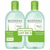 ราคา แพคคู่ Bioderma Sebium H2O เช็ดเครื่องสำอาง ผิวผสม-ผิวมัน 500 ml. (สีเขียว2ขวด) (213030279)